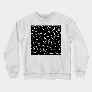 Artistic Squiggle Colorful Print Pattern White Crewneck Sweatshirt